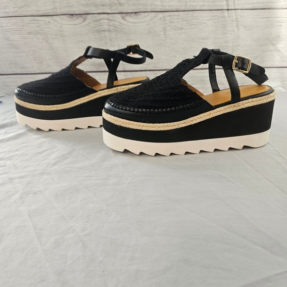 Free People Size 8 Black Morning in Mykonos Espadrille Platform Shoe NWOT NWOB - Picture 13 of 16